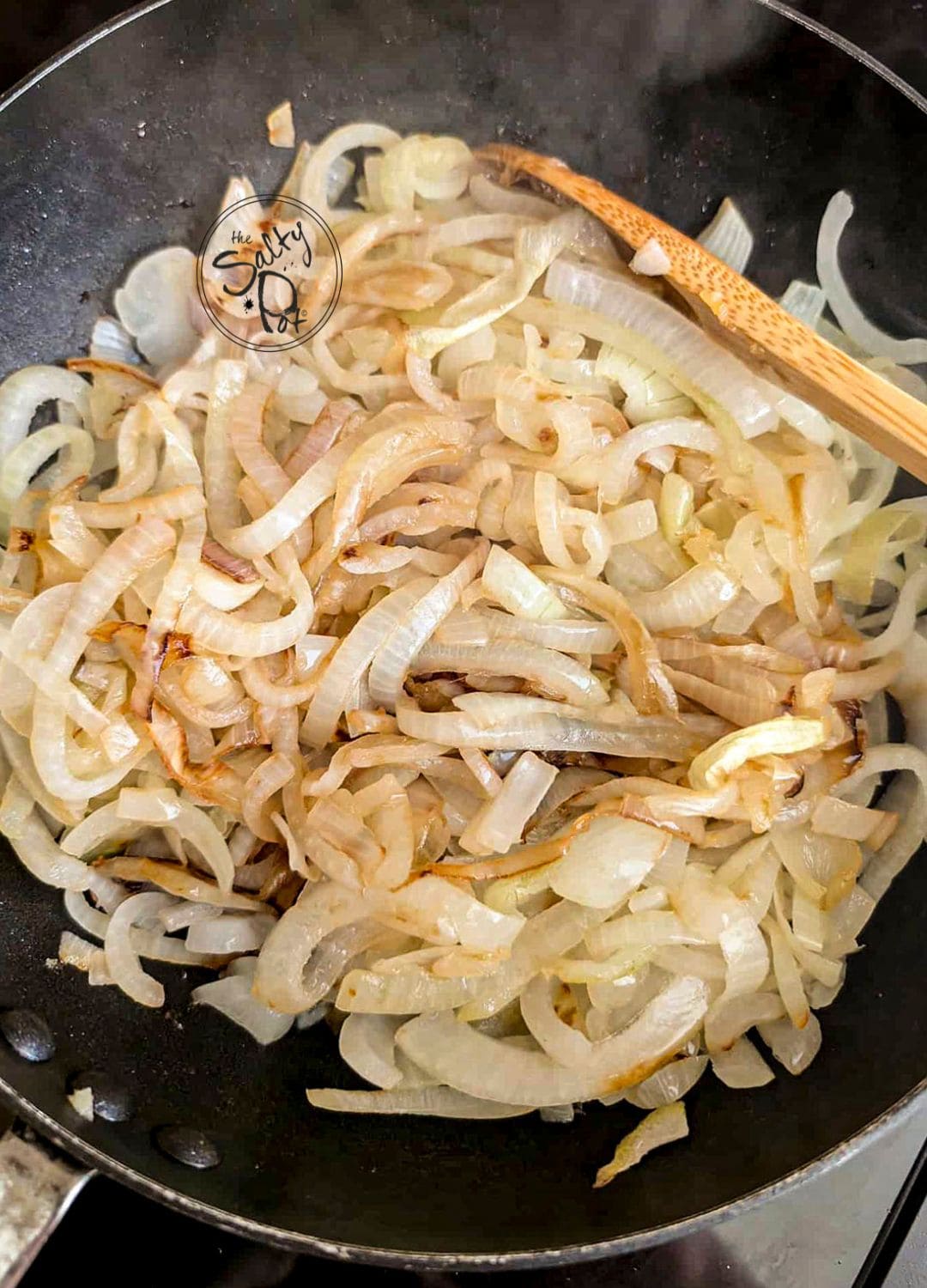 Onions in a pan
