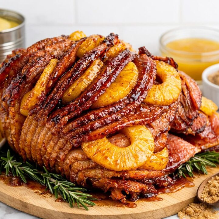 Easy Brown Sugar Pineapple Spiral Ham