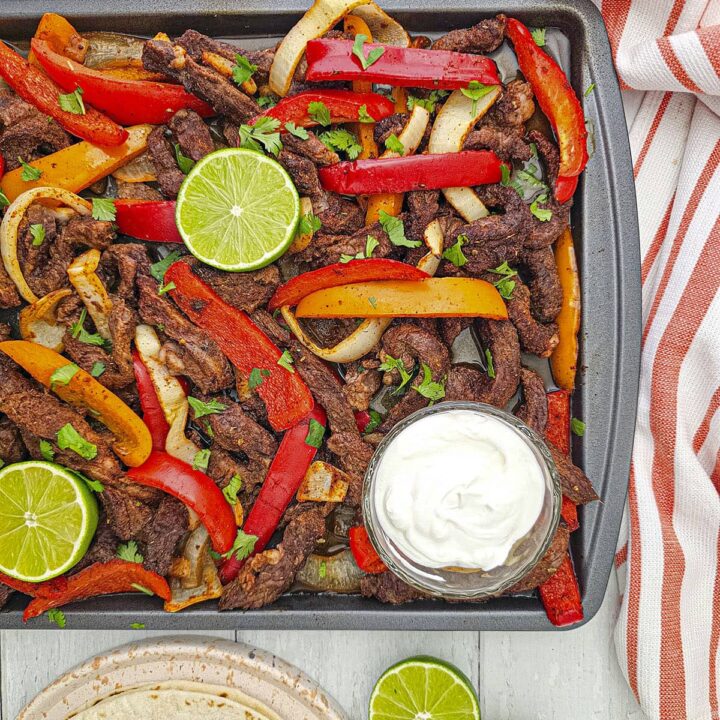 Easy 25-Minute Sheet Pan Steak Fajitas